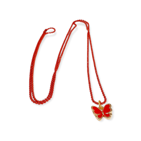 necklace with red butterfly2